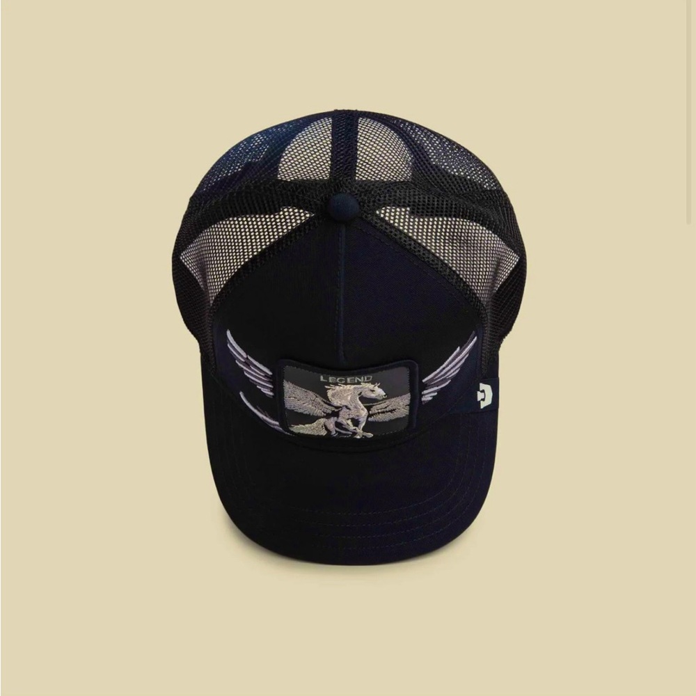Goorin Bros Farm WINGS LEGEND Snapback Trucker Hat Black White NWT - Picture 7 of 9